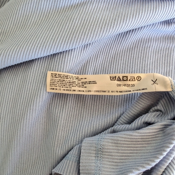 Intimately Free People Sky‎ Blue Ribbed Duster Size M - Picture 3 of 9